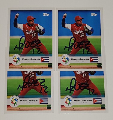 MICHEL ENRIQUEZ SIGNED AUTO'D 2009 TOPPS WORLD BASEBALL CLASSIC