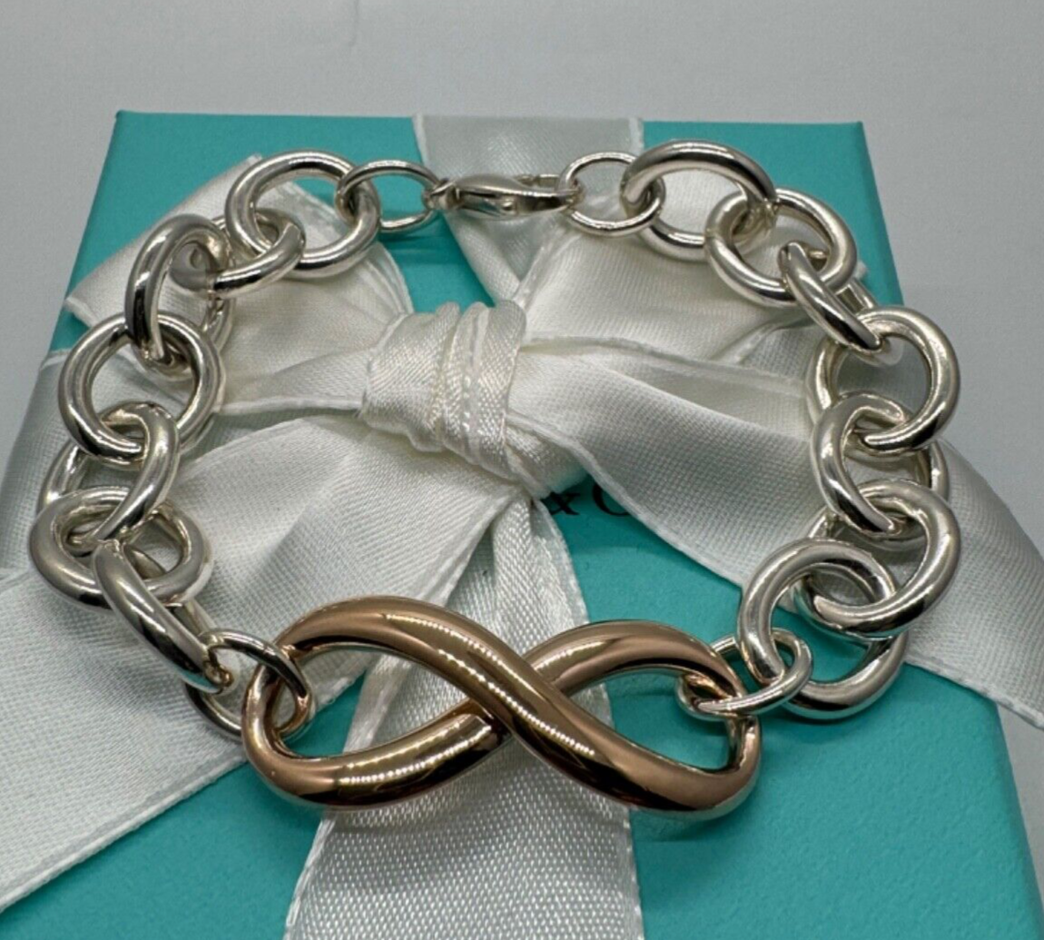 Tiffany & Co. インフィニティブレスレット Tiffany &Co. Infinity Round Large Heavy Link Bracelet Sterling
