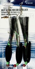 6 Packs Black Max Tempter Cod Pollack Deep Sea Rig Hokki 3 Hook Size 6/0 Lure