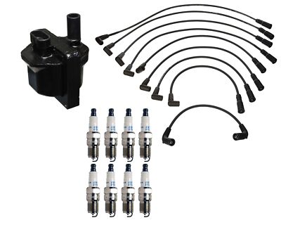 Denso Ignition Coil Wire Set 8 Double Platinum Spark Plug Kit For GM 5.0 5.7 V8