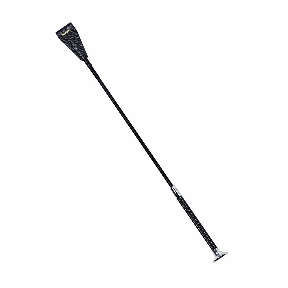 Snowbee Leather Crocodile Embossed Riding Whip/Crop - Black, Horse, Pony - 65cm