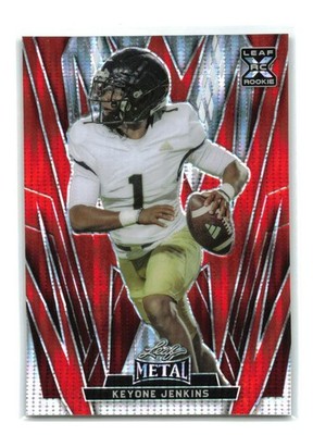 Keyone Jenkins - 2024 Leaf Metal #141 Pulsar Red 3/3 - FIU Panthers