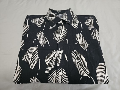 Bonobos Black Plume Of Feathers Lightweight Button-up L/S Slim Fit Shirt SZ M