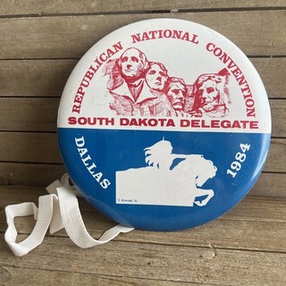 Pulsante Delegato Convenzione Nazionale Repubblicana 1984 South Dakota Dallas SD REP