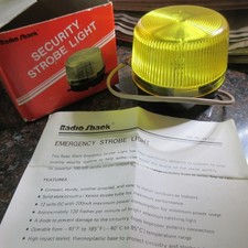 Vintage Security Strobe Light Radio Shack 49-527 12 Volt Skid Steer Construction