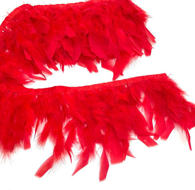 Turkey Feathers Fringe Trim for Party Clothing DIY Sewing Crafts Decoration Pack