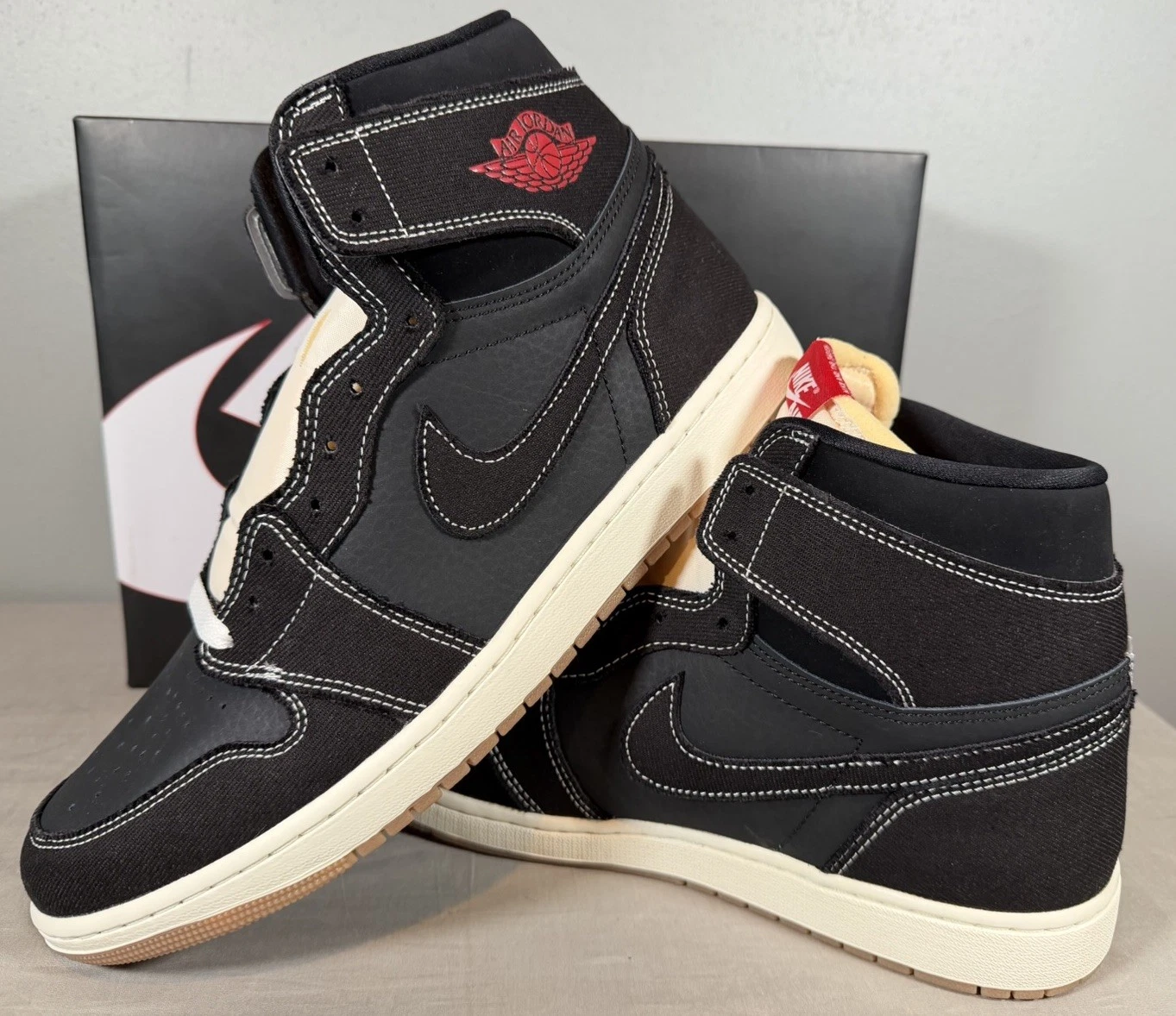 Jordan 1 Retro High OG Flight Club Black II9811-001 Men’s Size 15