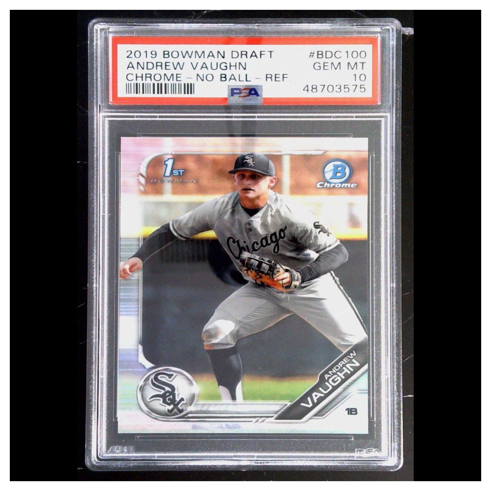 Andrew Vaughn Rookie #BDC-100 PSA 10 2019 Bowman Draft Chrome Refractor Card