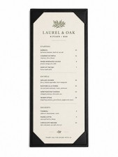 10 Pack Single View Restaurant Menu Cover Black Leather Wine List Holder 4.25x11