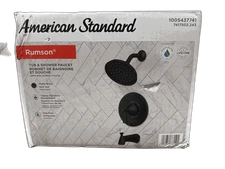 American Standard Rumson Tub and Shower Faucet Matte Black w/ Valve 1.8GPM