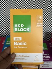 H R Block Tax Software Basic 2025 PC/Mac Key Card  NEW