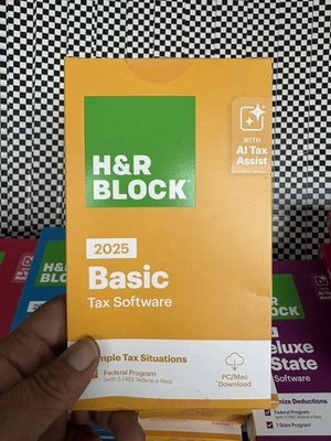 H&R Block Tax Software Basic 2025 PC/Mac [Key Card]  NEW