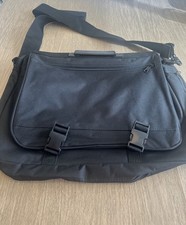 Assurance Black Nylon Laptop Messenger Bag, Multiple Pockets, New, Never Used