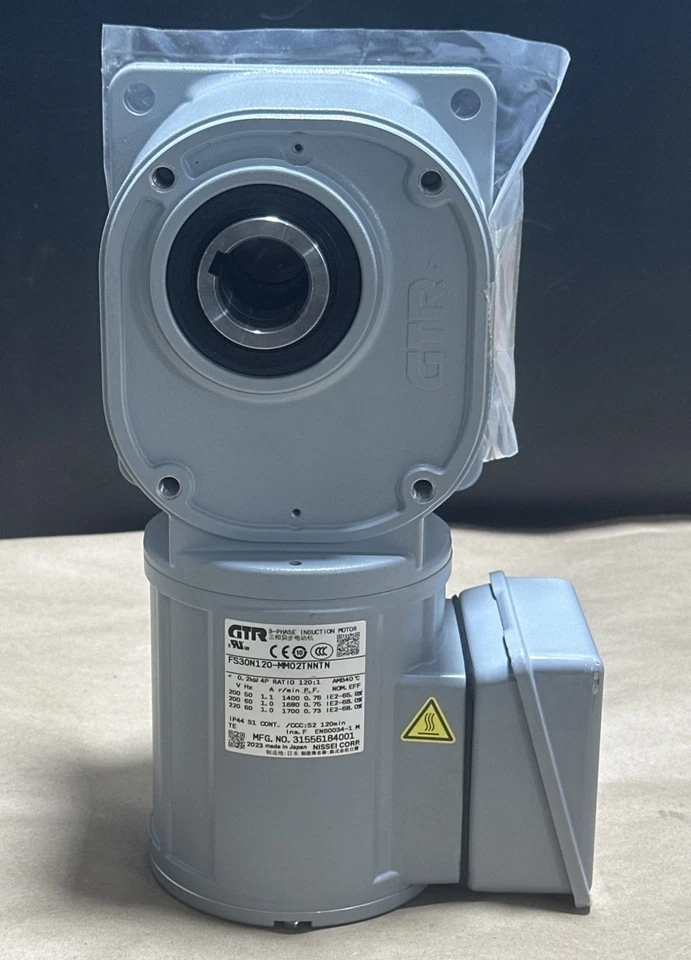 NEW SURPLUS- Nissei GTR FS30N120-MM02TNNTN 0.2kW 4P 120:1 200/220V || WARRANTY! - Image 4 of 4
