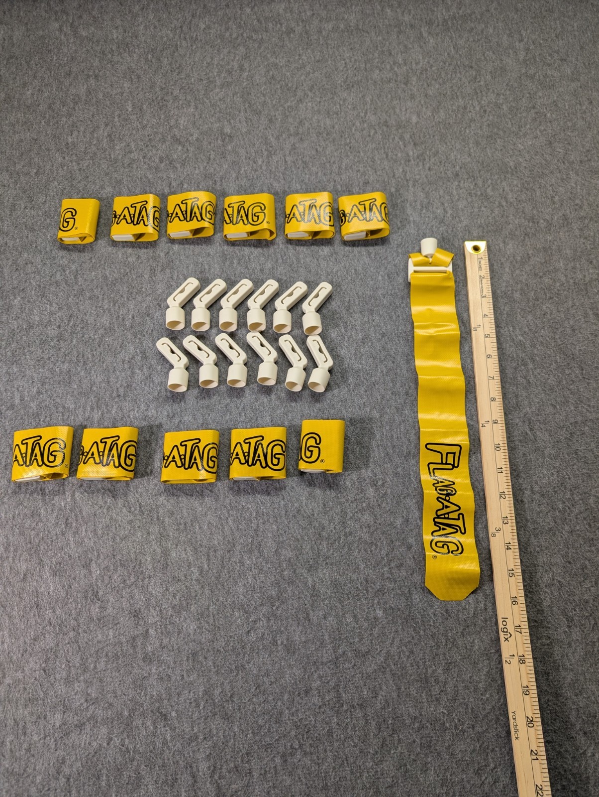 Flag-A-Tag Flag Football Conversion Kit Gold 12 Flags And Sockets (No Belt)