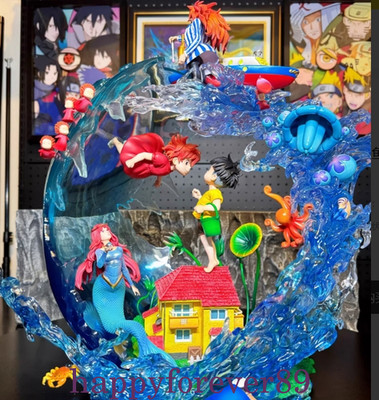OPM Studio Ponyo on the Cliff Statue in stock H42cm Ponyo mamare Led Light New