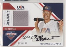 2020 USA Baseball Stars & Stripes Signatures Drew Bowser (Black Ink) Auto 03xg