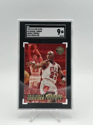1995 Fleer Ultra Michael Jordan #3 Double Trouble Gold Medallion SGC 9