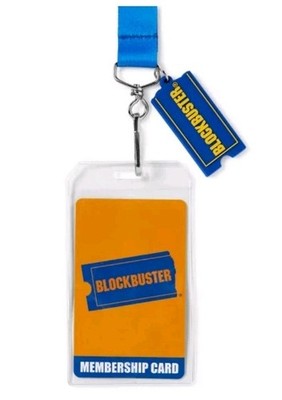 Blockbuster Membership Card Exclusive Blockbuster Lanyard W Blockbuster Charm