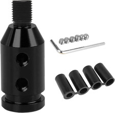 Black Shift Knob Adapter,Gear Shifter Adapter Kit 14Mm, Aluminum Alloy Universal