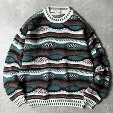 Protege 90s USA Made MultiColor Acrylic Knit Sweater XL Vintage 1990s