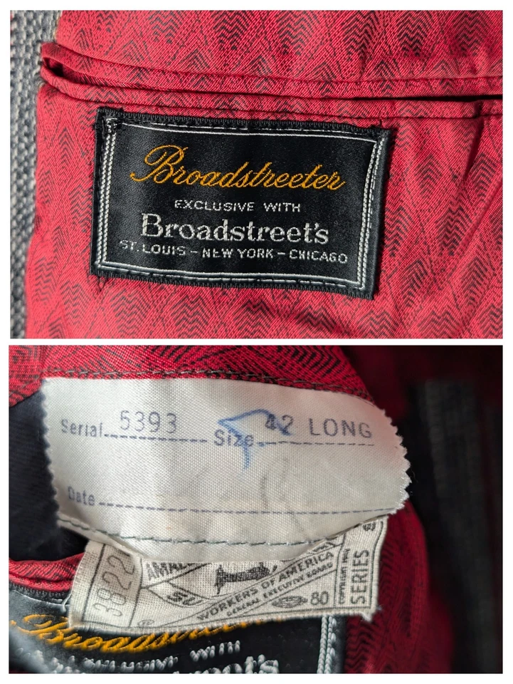 Vintage 50s Atomic Tweed Rug Stripe Blazer Unionmade USA 40 Rockabilly Dandy Mod - Image 3 of 4