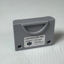 N64 Controller Pak NUS-004 OEM Official Nintendo 64 Memory Card - Tested CLEAN