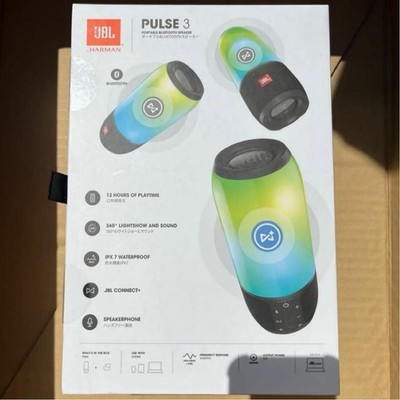 JBL PULSE 3 Portable Bluetooth Speaker Black IPX7 Waterproof