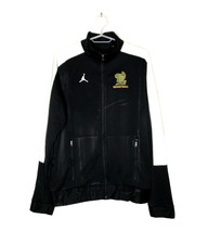 Nike Jordan Air Basketball Track Jacket Men's Size Medium Black  White HS/15