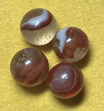 Marble Peltier Rainbo Cross Thru Lot or 4 - 0.61 to 0.65" UV