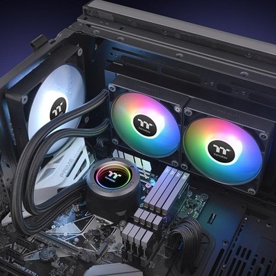 Thermaltake TH240 V2 ARGB Sync 240 mm AIO Liquid CPU Cooler Black 516W 2000 RPM