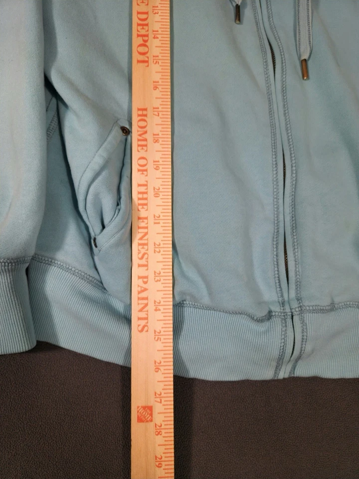 Chaqueta con Capucha Green Tea Damas XL Azul Claro Forrada Sherpa Cremallera Completa #2 Foto 2 de 4