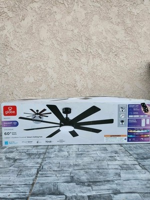 Globe Smart Wifi 60'' Indoor Outdoor Covered Ceiling Fan WRemote Control Open Box
