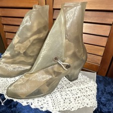Vintage Women's Clear Rubber Rain Boot Covers Size 5