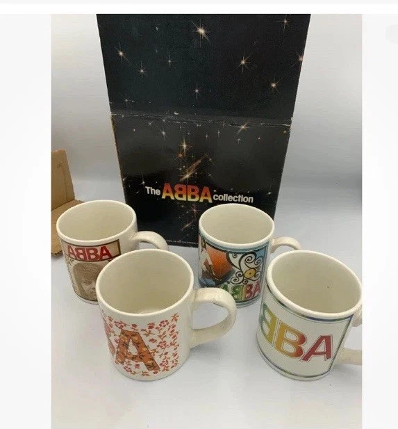 ABBA RARE X 4 Mugs Boxed 1979 Grindley Of Stoke Tour Memorabilia In Ex Condition - Image 3 of 4