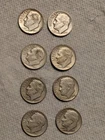 8 Roosevelt Dimes. 1964 & Earlier 90% Silver !   Insurance & Free Shipping !!