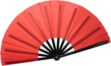 Large Folding Hand Rave Fan - Nylon Cloth Fan...