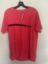 Hugo Boss Beach Men's Slim Fit TeeT-Shirt Logo Print Short Sleeve Crewneck Shirt