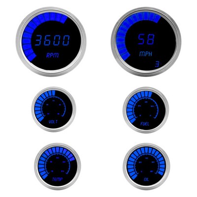 Intellitronix BS9999B LED Bargraph 6-Gauge Kit, Blue