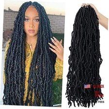 24 Inch New Faux Locs Crochet Hair 6 Packs Extensible 24 Inch Pack of 6 1B 