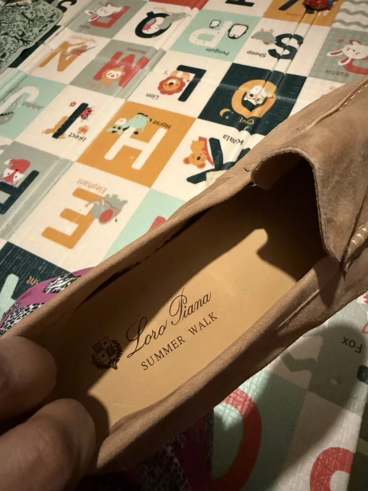 Loro Piana Summer Walk Loafers – Suede Tan – Size 45 – Used - Image 4 of 4