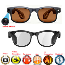 1080P HD Smart Glasses with option Lens 800W Pixel Bluetooth and Camera