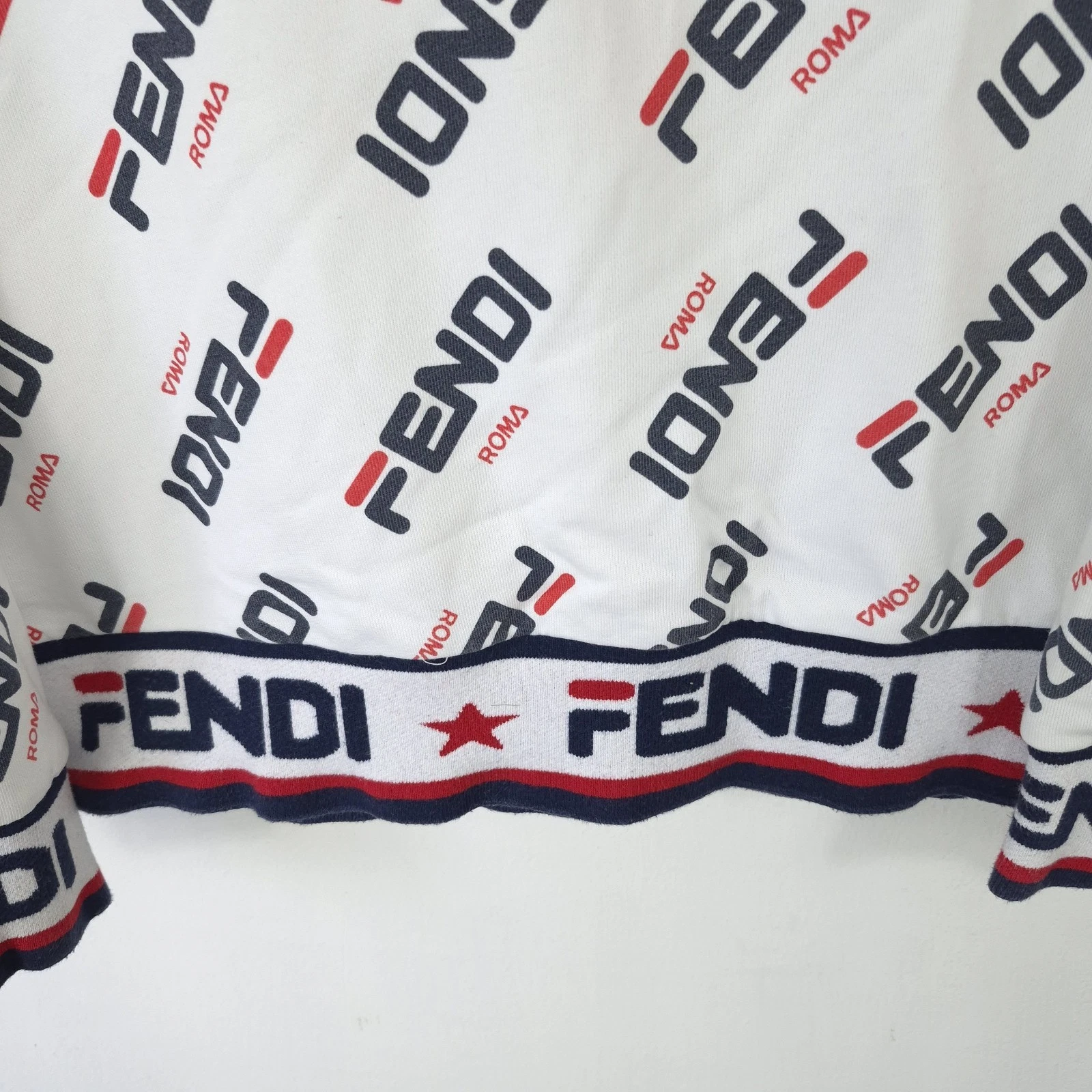 Felpa con cappuccio uomo Fendi Roma leggera piccola