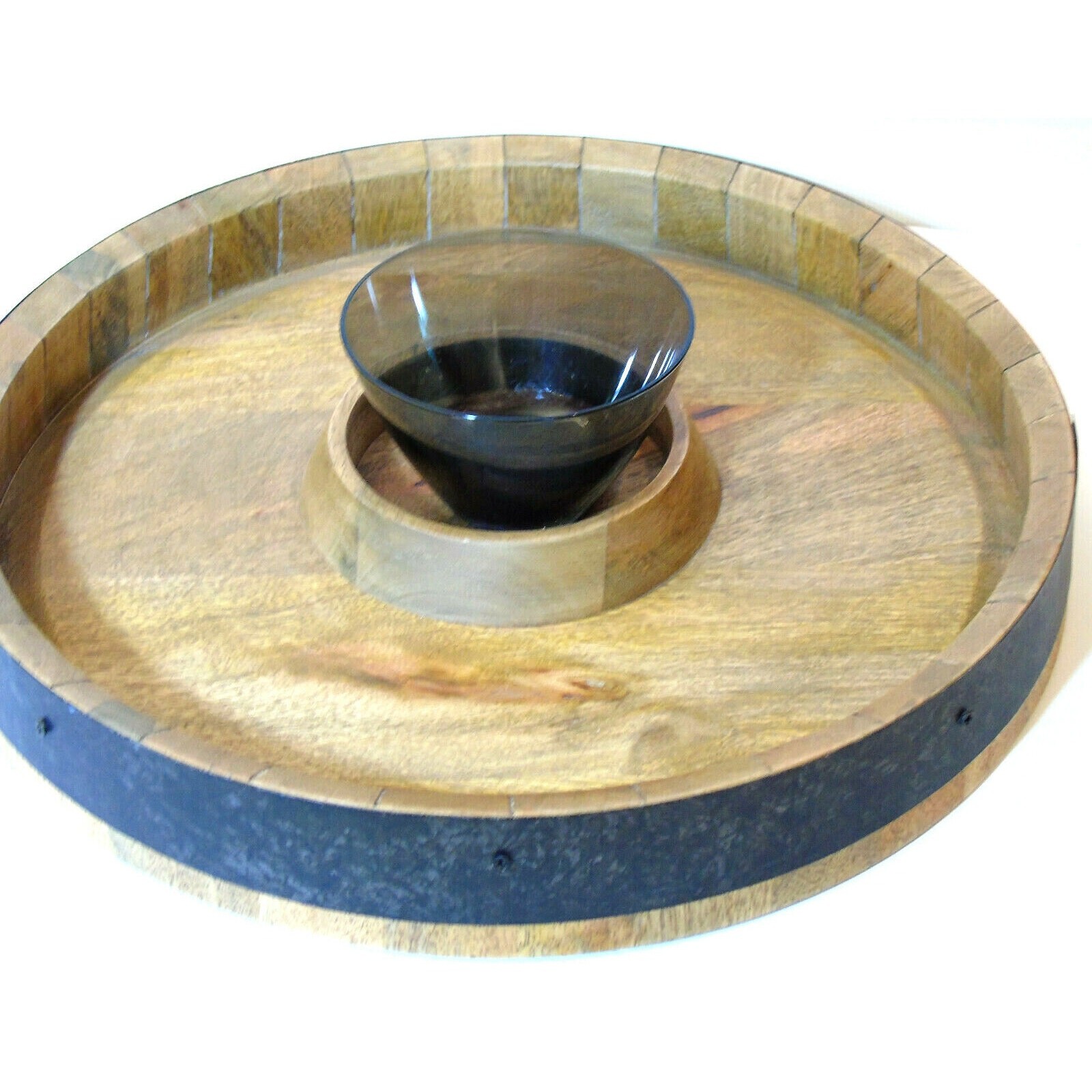 Barrel Top Charcuterie Board Serving Platter Tray 15