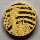 2017 $5 Cook Islands Liberty Bell 1/10 Oz 24% Pure Gold Coin 0.0239 AGW