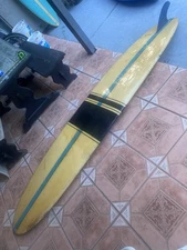 Vintage Single Fin 1960's DEL CANNON 9' 8" LONGBOARD SURFBOARD Rare! Used