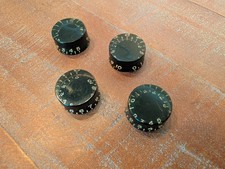 Gibson Speed Knobs Matched Set Vintage 1970s Black All Same Patina CLEAN 