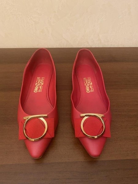 Women Salvatore Ferragamo Heels Red Leather 40