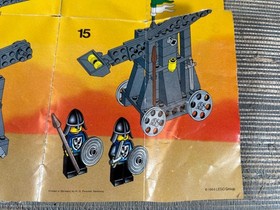 Vintage Lego Legoland 6030-1 Catapult Complete 1984 Castle Black Falcons