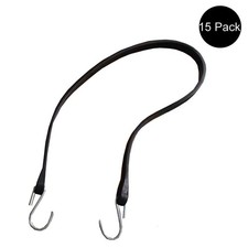 15 Pack 41" Heavy Duty Natural Rubber Tarp Straps Tarp Tie Down Bungee Cords